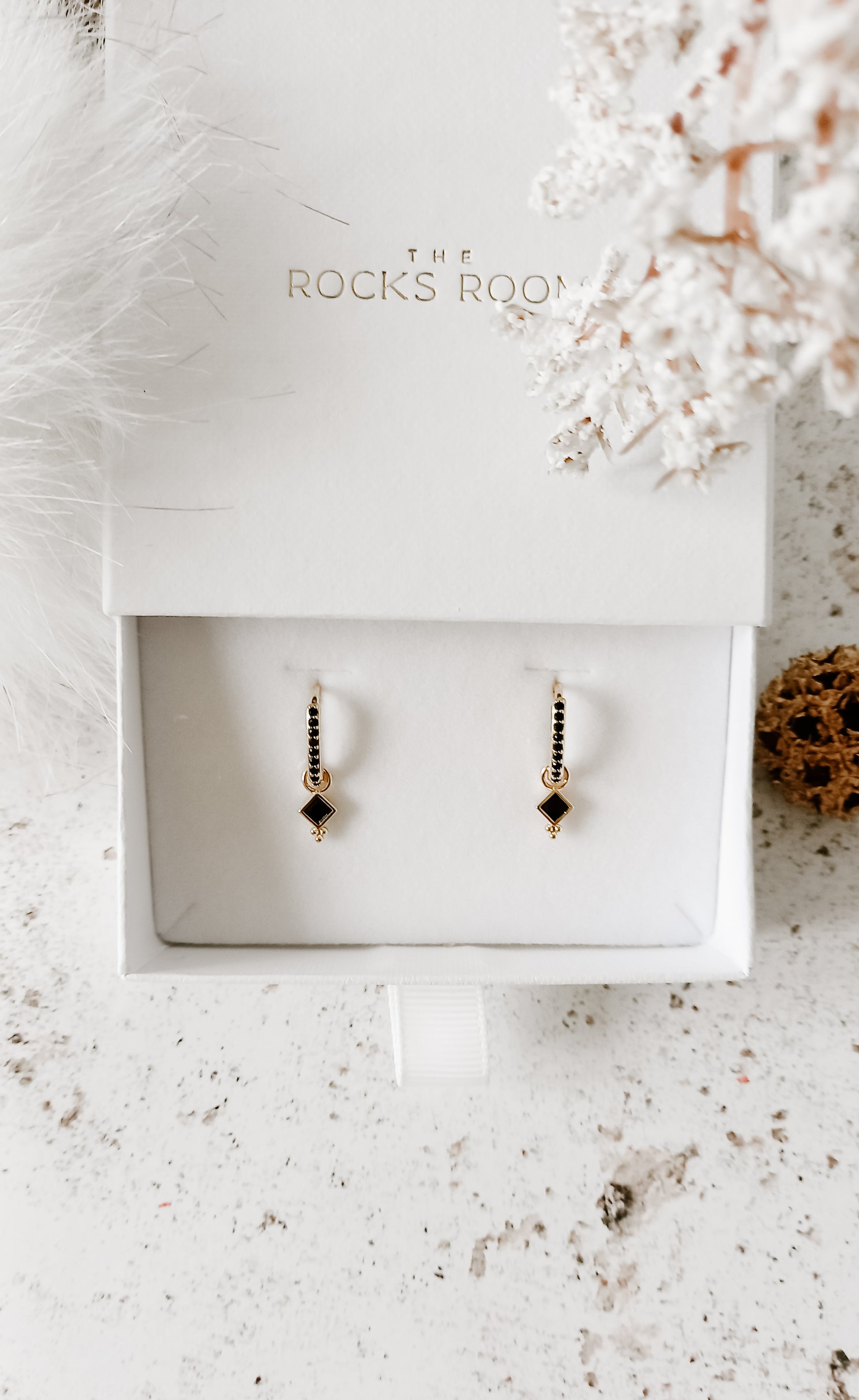black and gold earrings