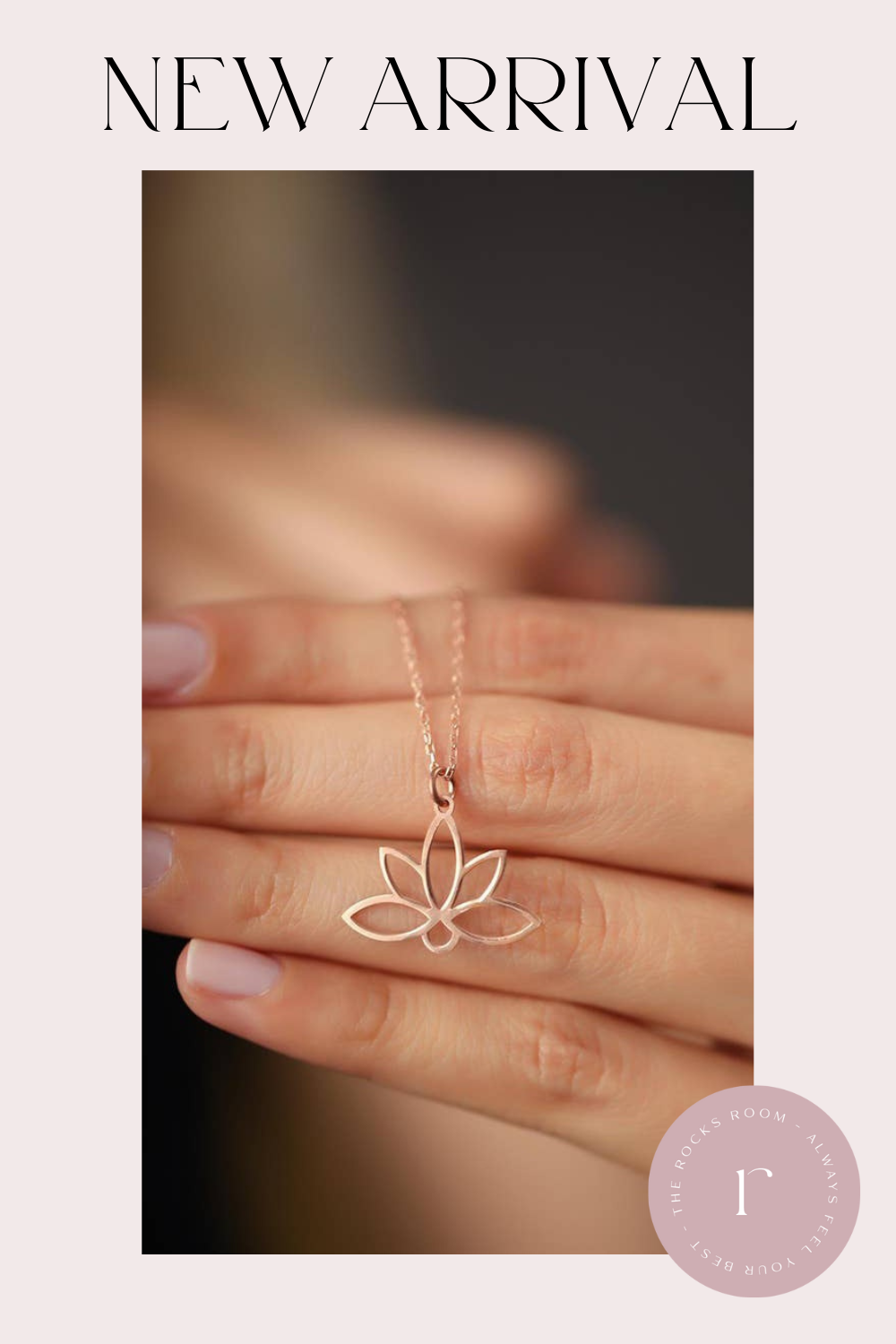 Lotus Necklace. 18k Rose Gold Plated 925 Silver