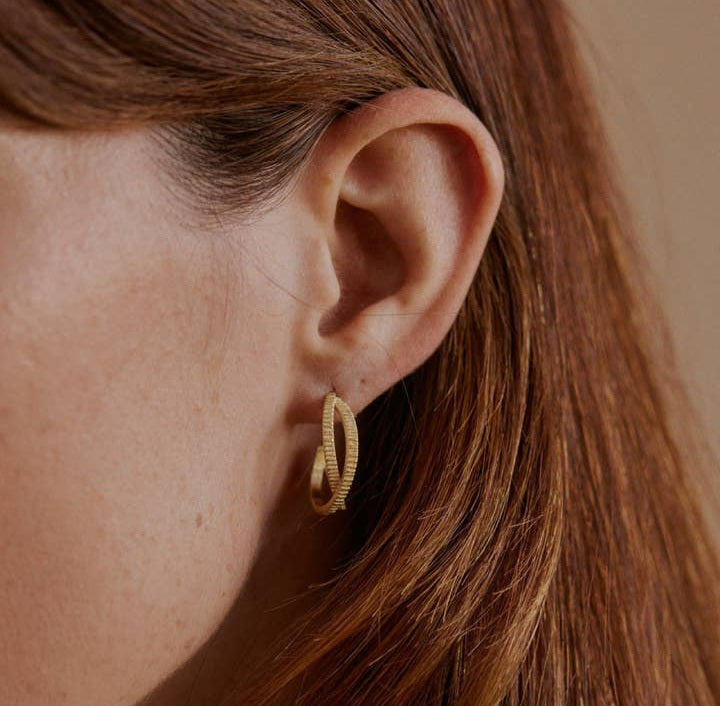 Gold Hoop Earrings - 24k Gold Plated