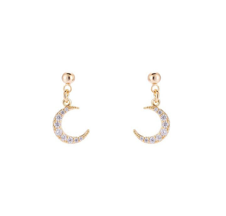 moon earrings ireland 14k gold plated