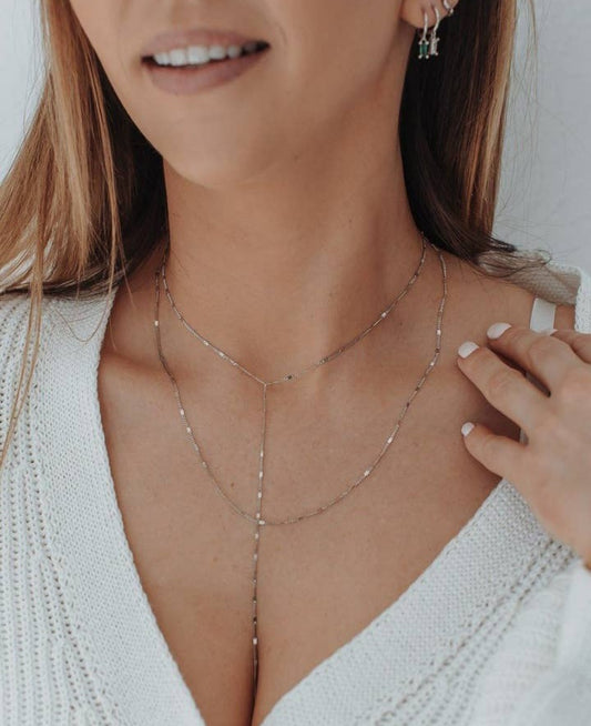 sterling silver layered necklace