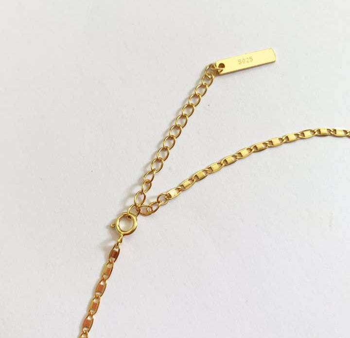 18k gold plated chain choker necklace
