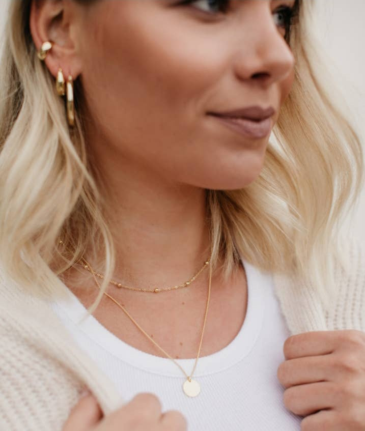 How to layer necklaces gold necklace aesthetic layered necklaces gold layering necklaces layered necklaces gold necklace layering layered necklaces aesthetic gold jewellery Ireland jewellery online ireland   necklace Double layer necklaces choker gold chain gold chain for women
