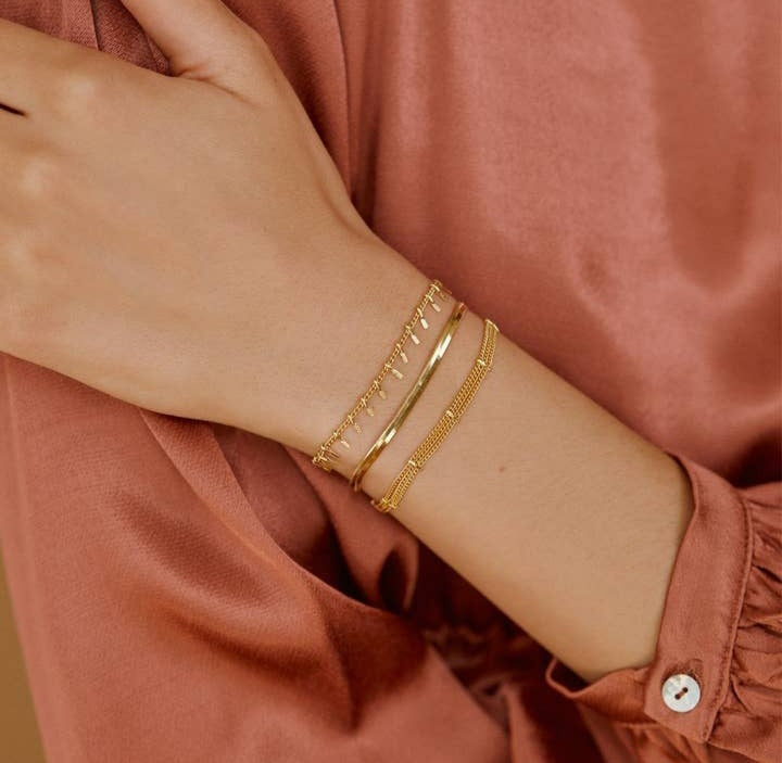 Ben-Amun 24k Gold Plated Multicolor Chain Bracelet | Neiman Marcus