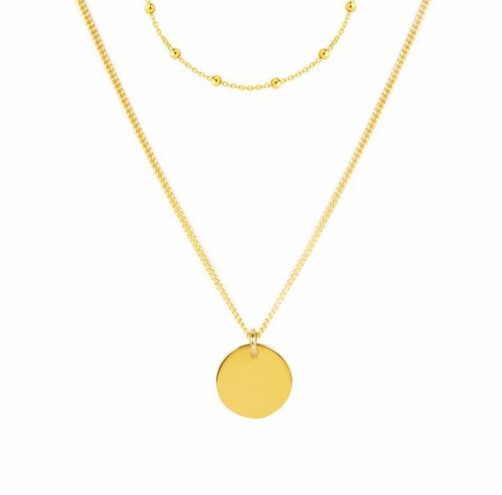 Double Layer 18k Gold Plated Necklace